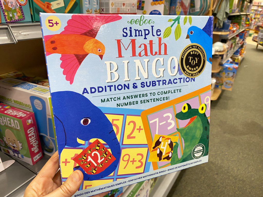 Eeboo Simple Math Bingo Educational Board Game for Kids