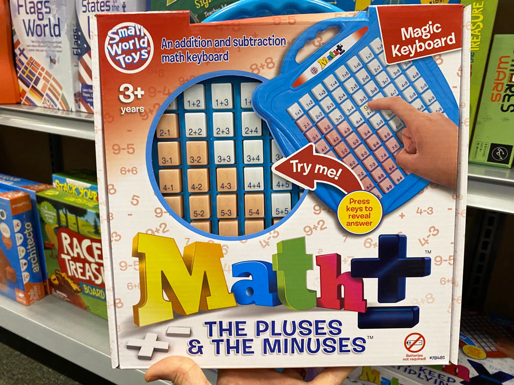 Small World Toys The Pluses & The Minuses Math Keyboard